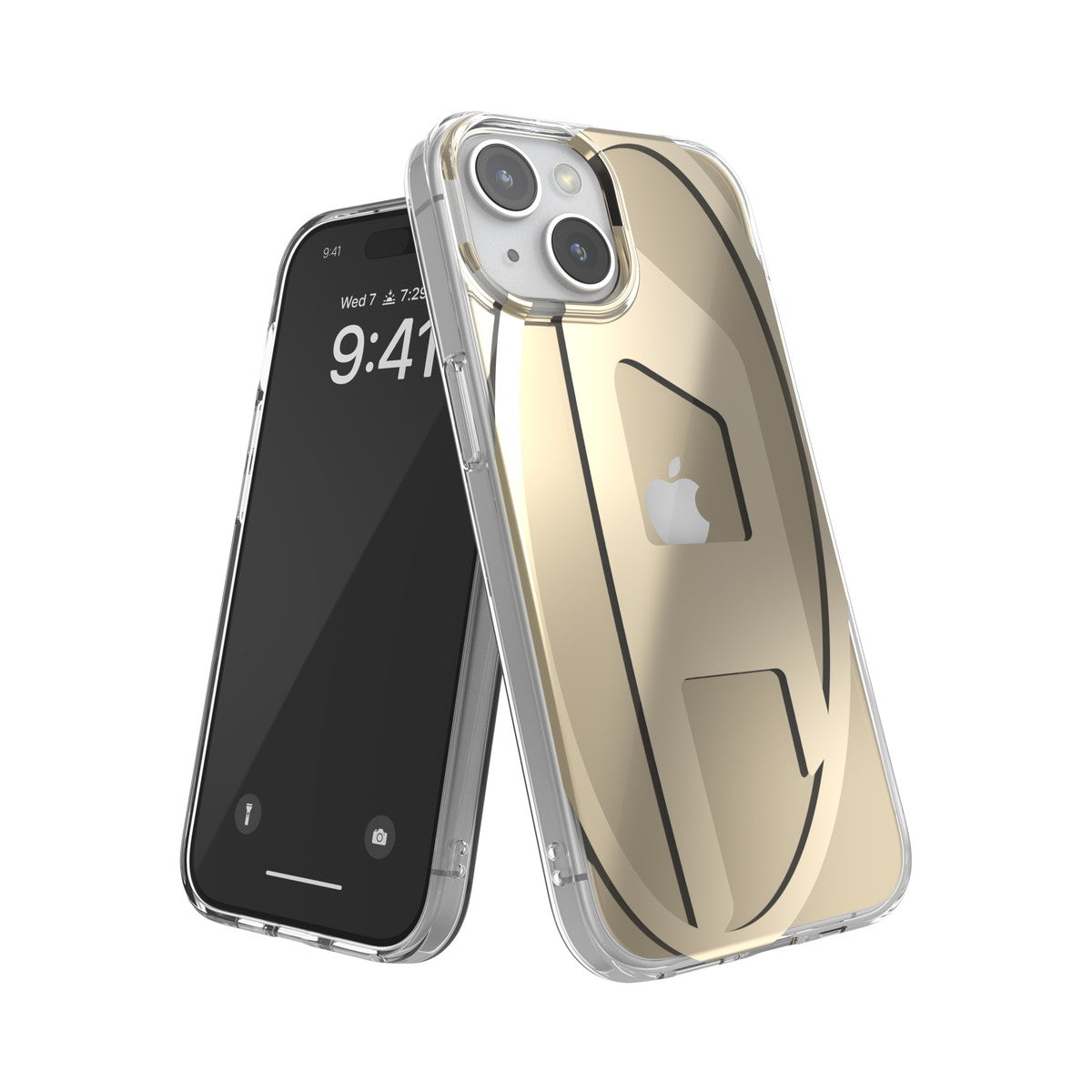 iPhone15ケース Oval D Clear ゴールド