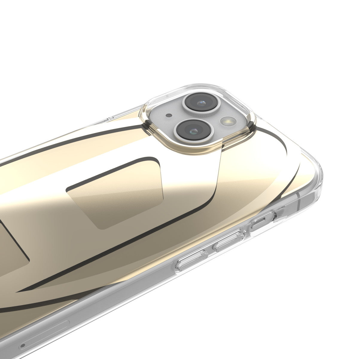 iPhone15ケース Oval D Clear ゴールド
