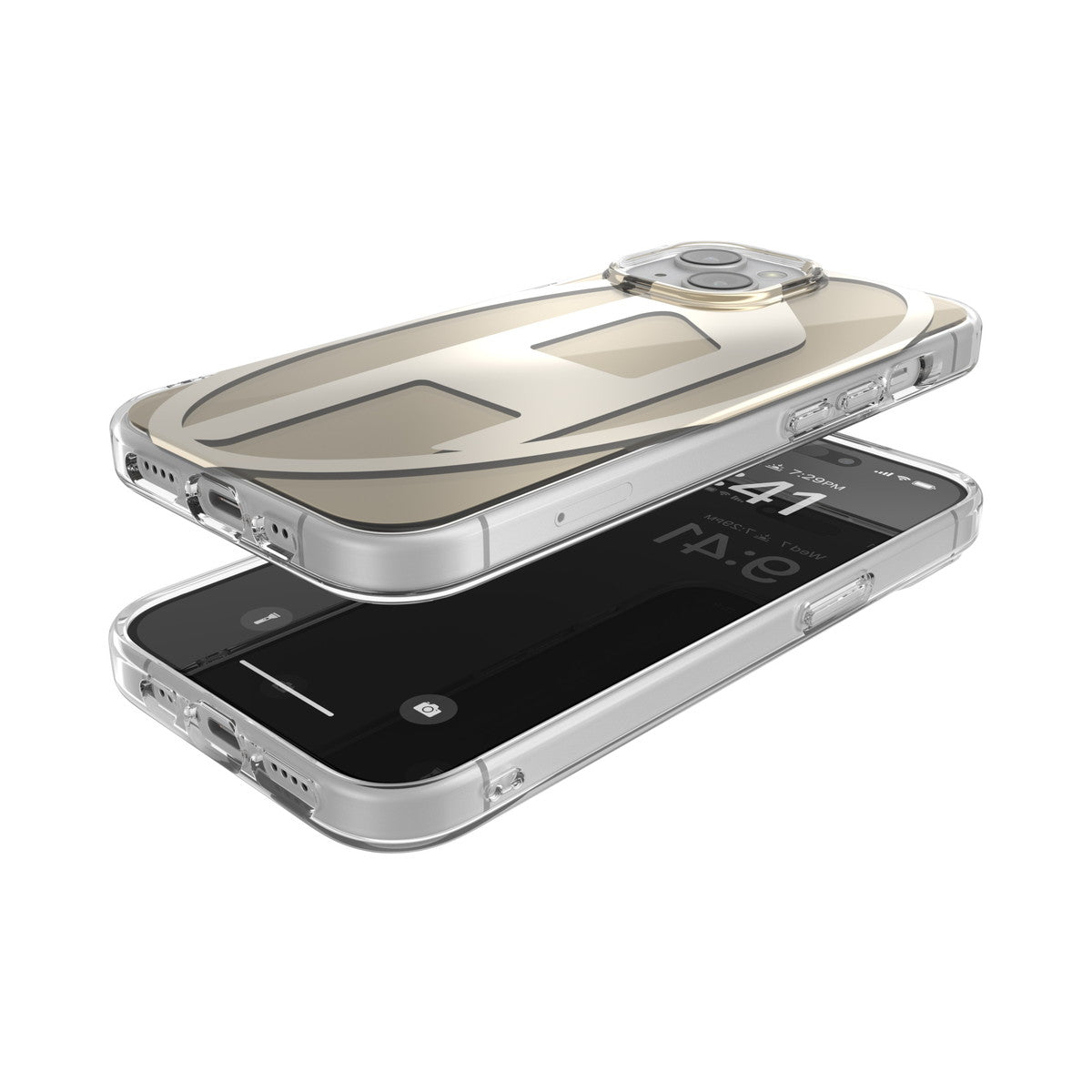iPhone15ケース Oval D Clear ゴールド