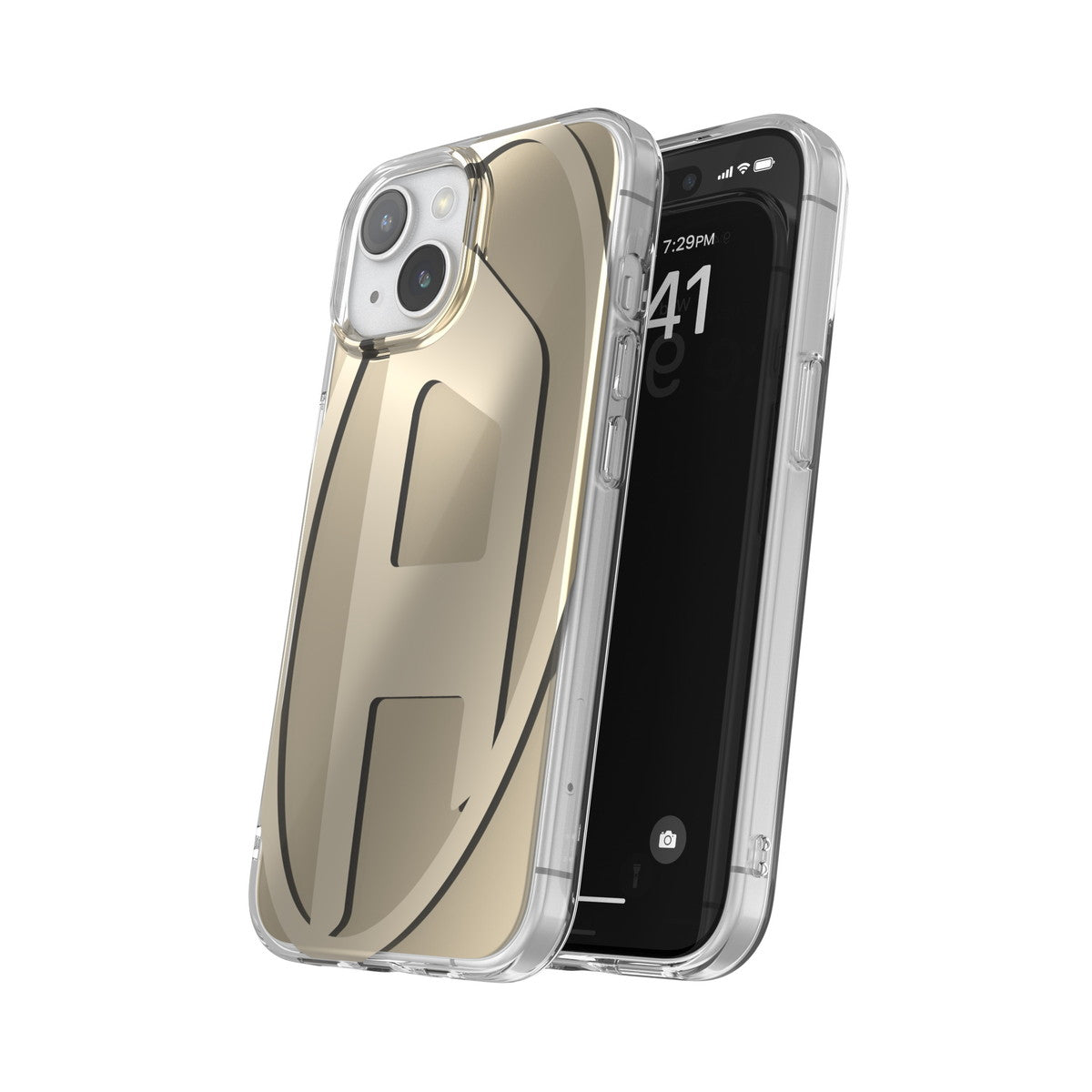 iPhone15ケース Oval D Clear ゴールド