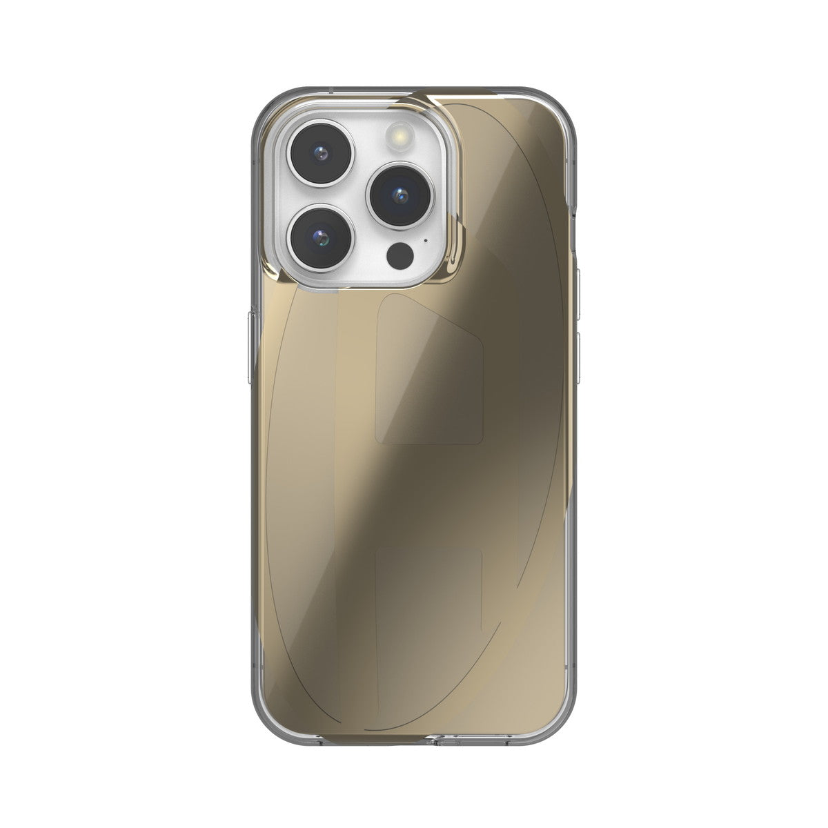 iPhone15Proケース Oval D Clear ゴールド