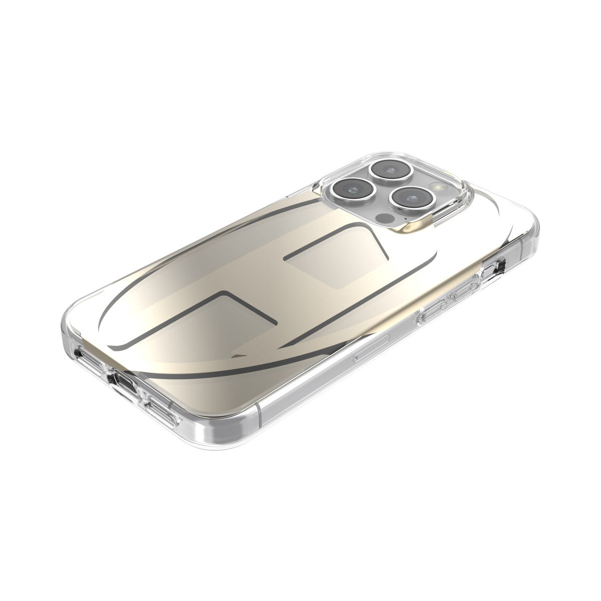 iPhone15Proケース Oval D Clear ゴールド