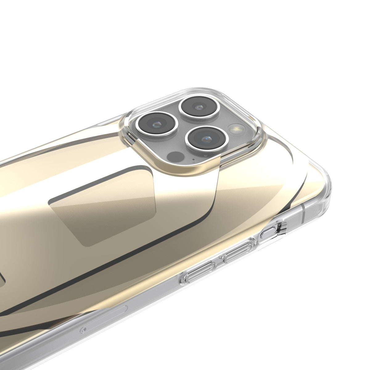 iPhone15ProMaxケース Oval D Clear ゴールド