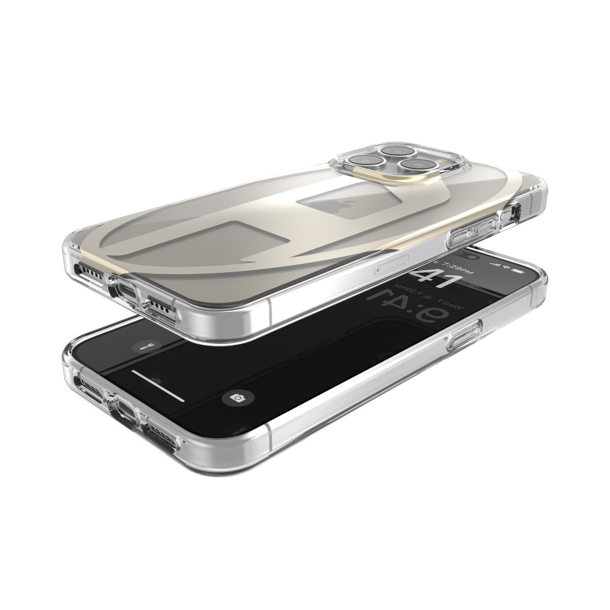 iPhone15ProMaxケース Oval D Clear ゴールド