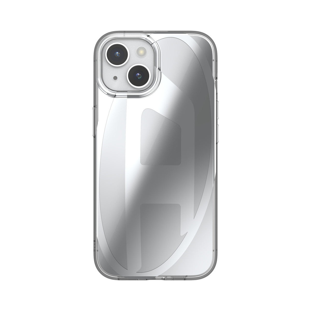 iPhone15ケース Oval D Clear シルバーメタリック