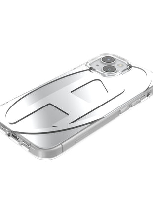 iPhone15ケース Oval D Clear シルバーメタリック