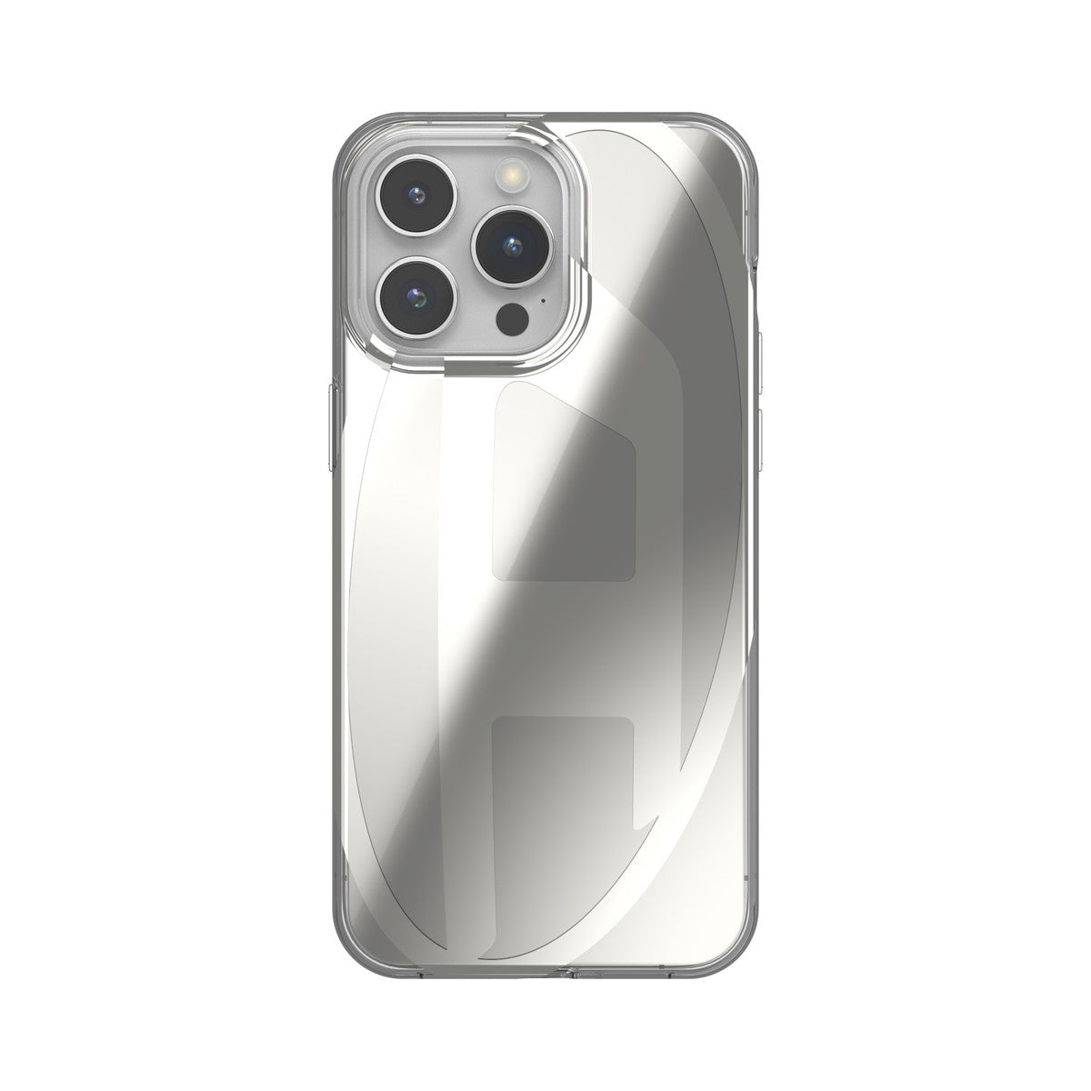 iPhone15ProMaxケース Oval D Clear シルバーメタリック