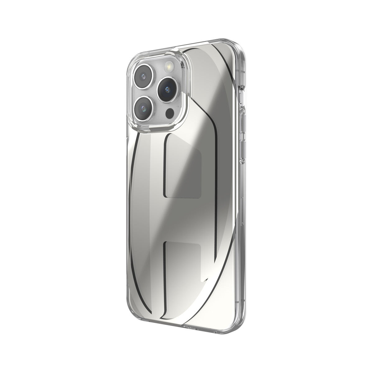 iPhone15ProMaxケース Oval D Clear シルバーメタリック