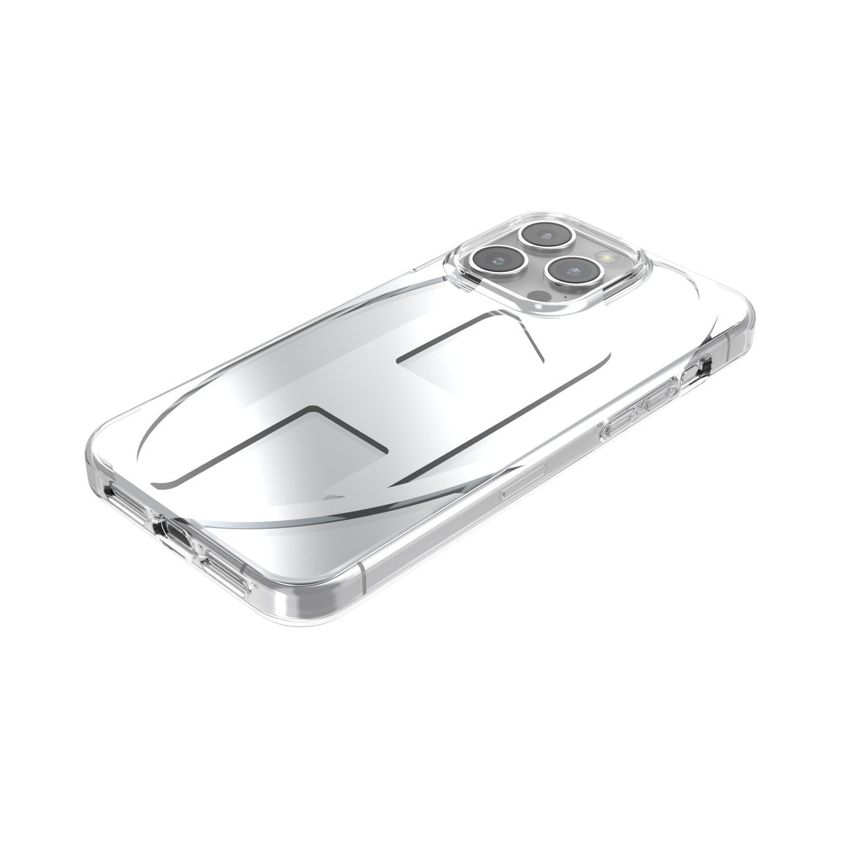 iPhone15ProMaxケース Oval D Clear シルバーメタリック