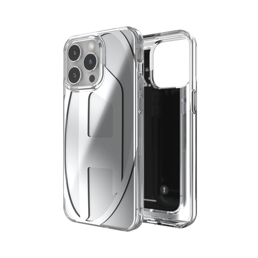 iPhone15ProMaxケース Oval D Clear シルバーメタリック