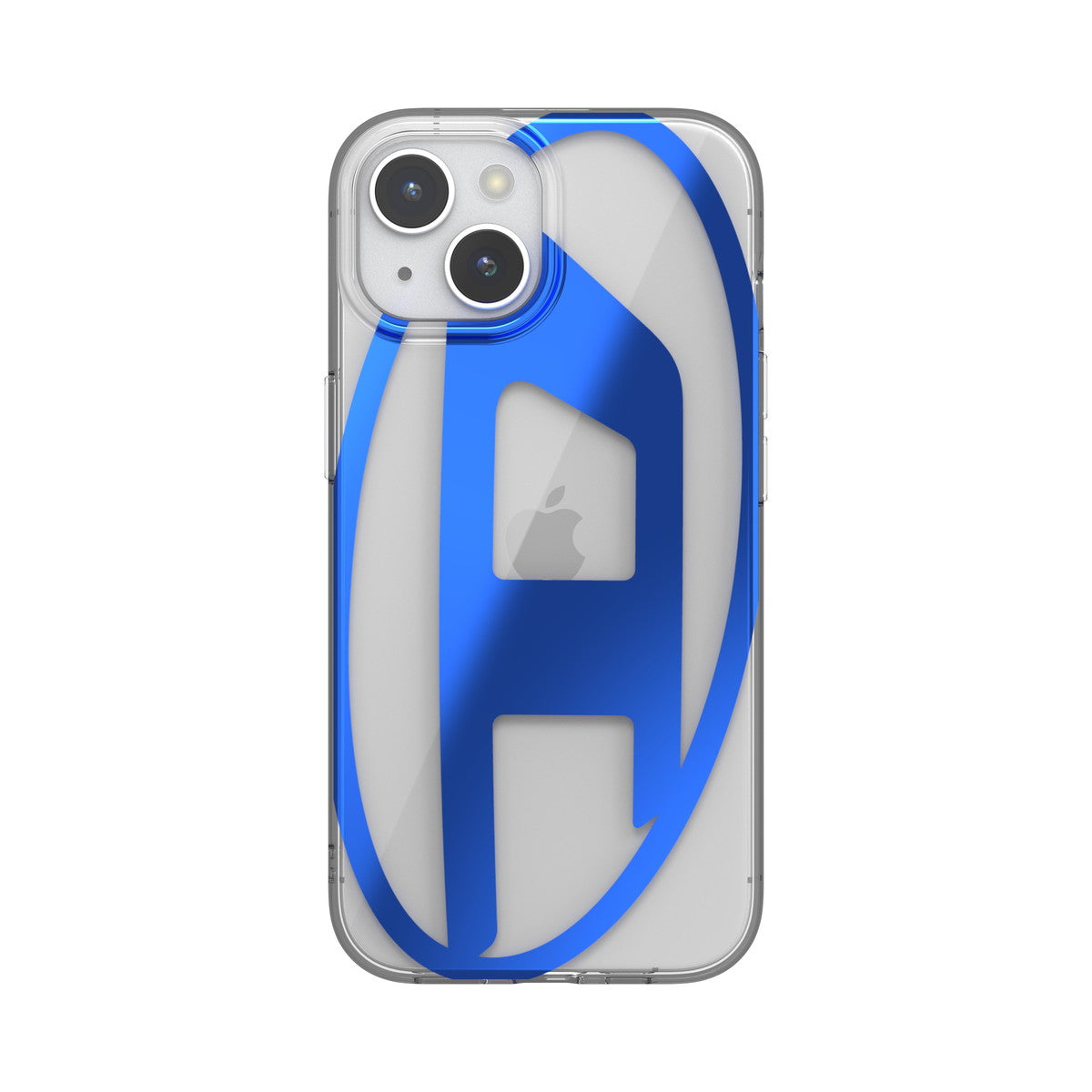iPhone15ケース Oval D Clear ブルーメタリック