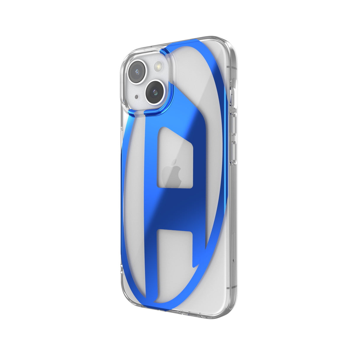 iPhone15ケース Oval D Clear ブルーメタリック