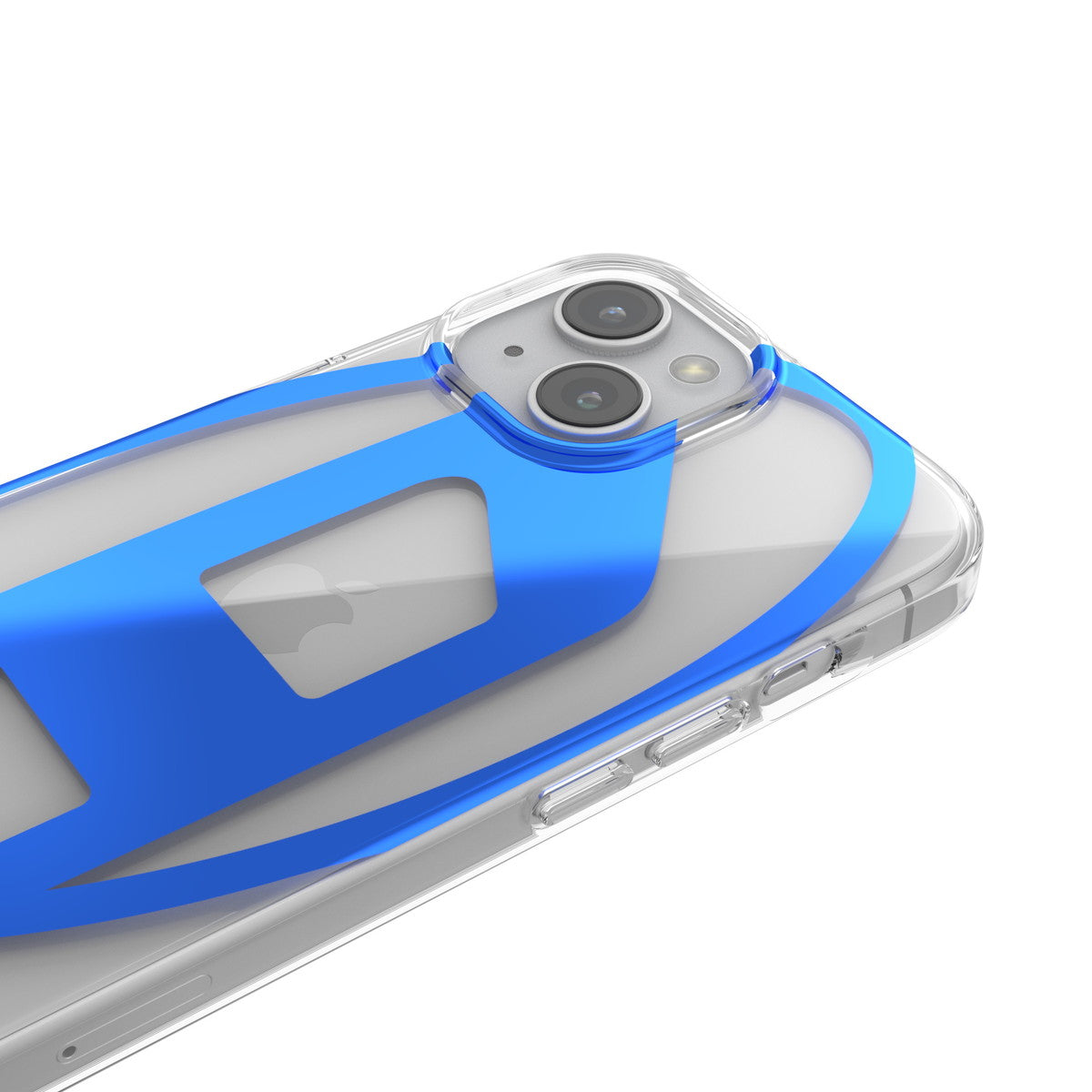 iPhone15ケース Oval D Clear ブルーメタリック