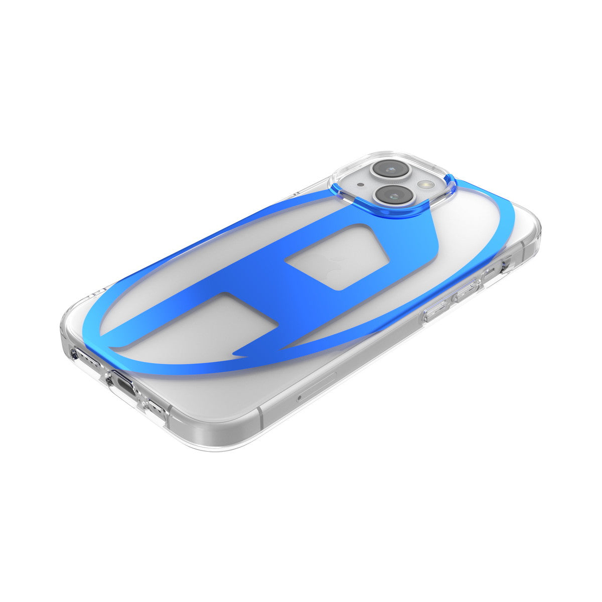 iPhone15ケース Oval D Clear ブルーメタリック