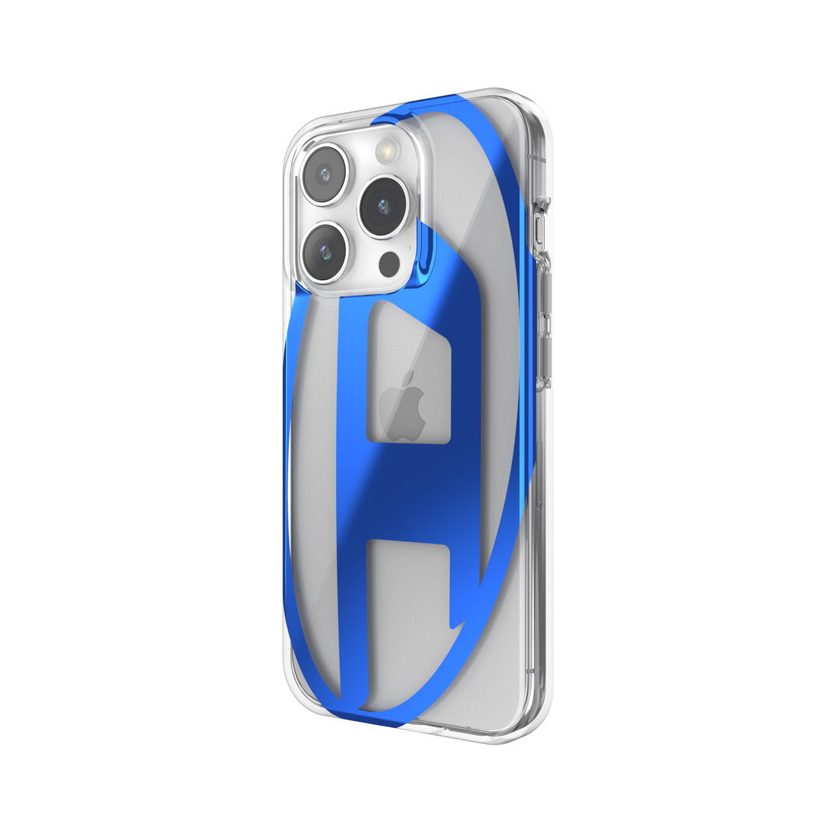 iPhone15Proケース Oval D Clear ブルーメタリック