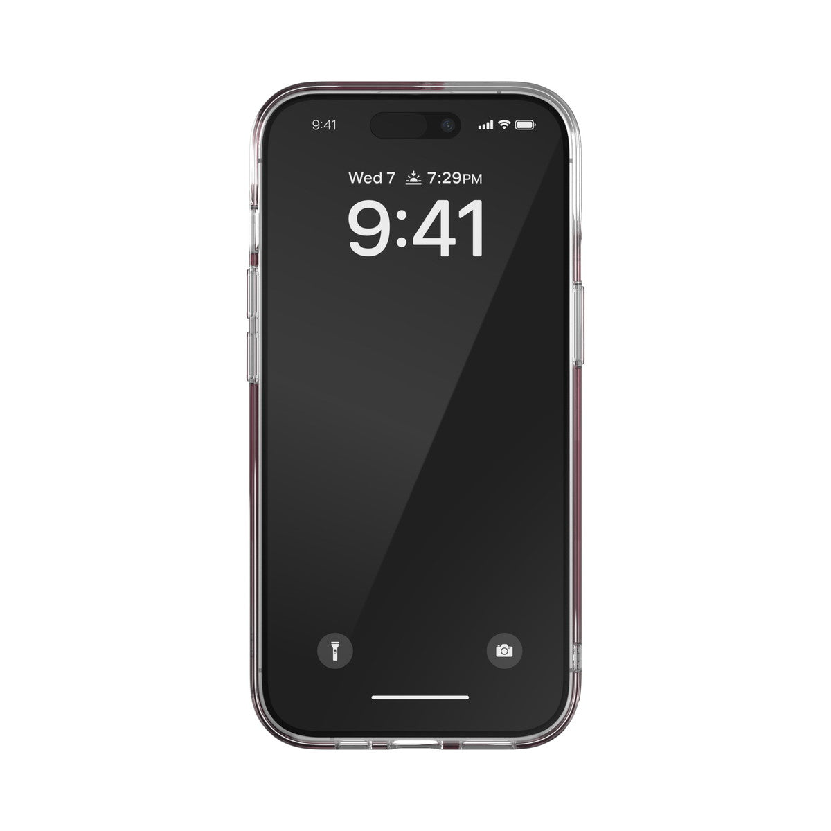 iPhone15ケース Oval D Clear ピンクメタリック