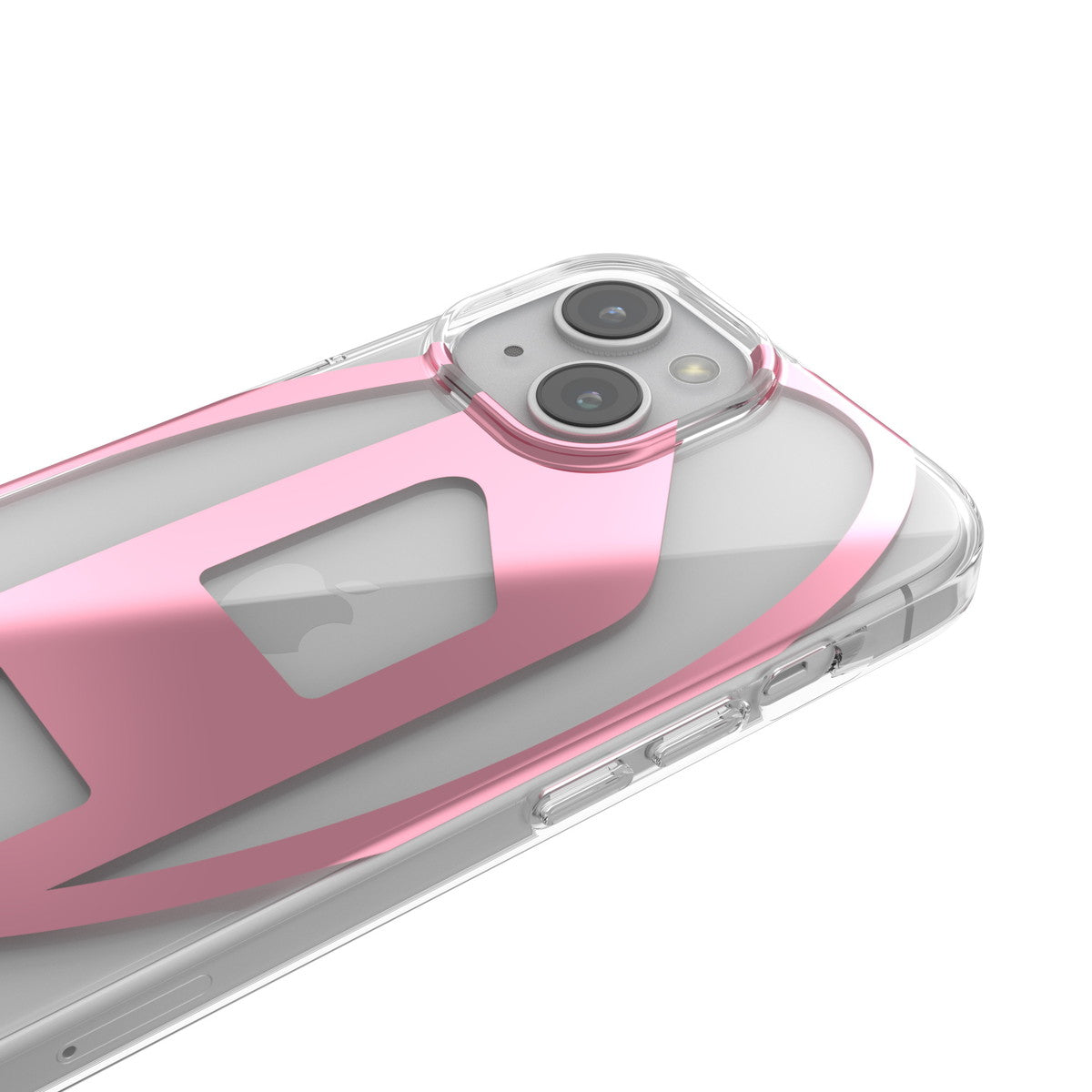 iPhone15ケース Oval D Clear ピンクメタリック