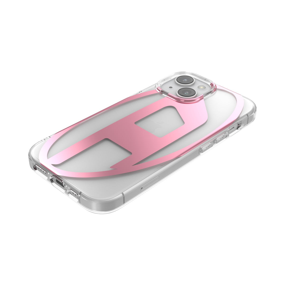 iPhone15ケース Oval D Clear ピンクメタリック