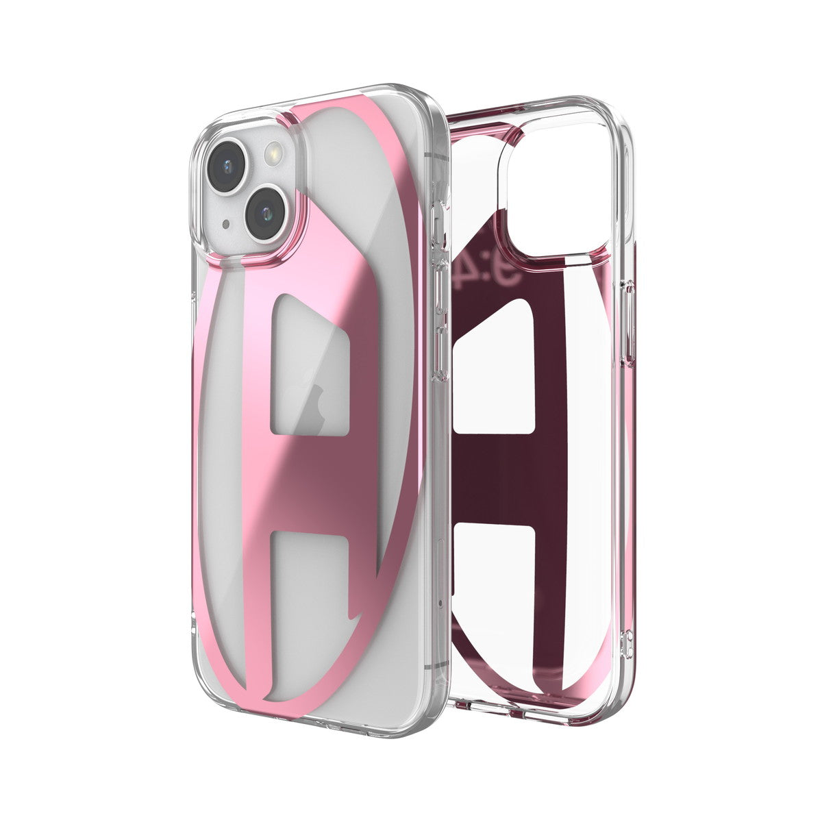 iPhone15ケース Oval D Clear ピンクメタリック