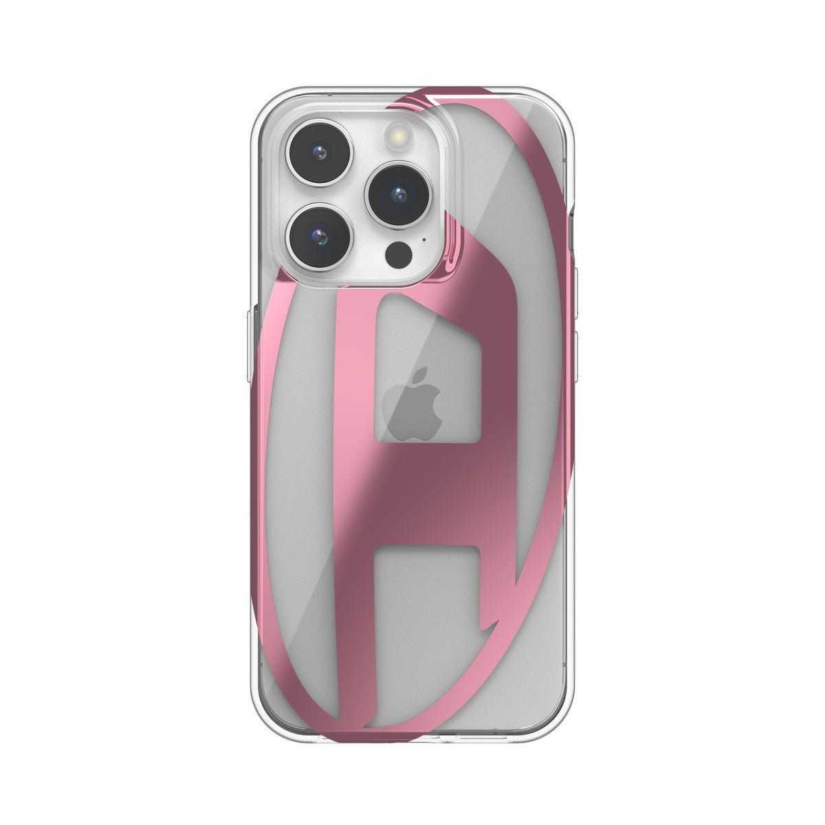 iPhone15Proケース Oval D Clear ピンクメタリック