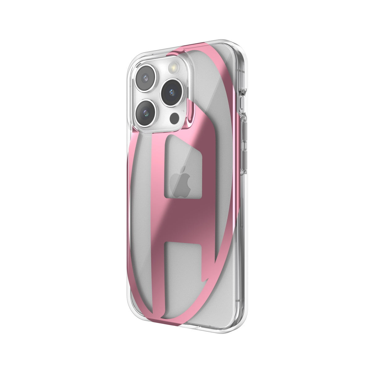 iPhone15Proケース Oval D Clear ピンクメタリック