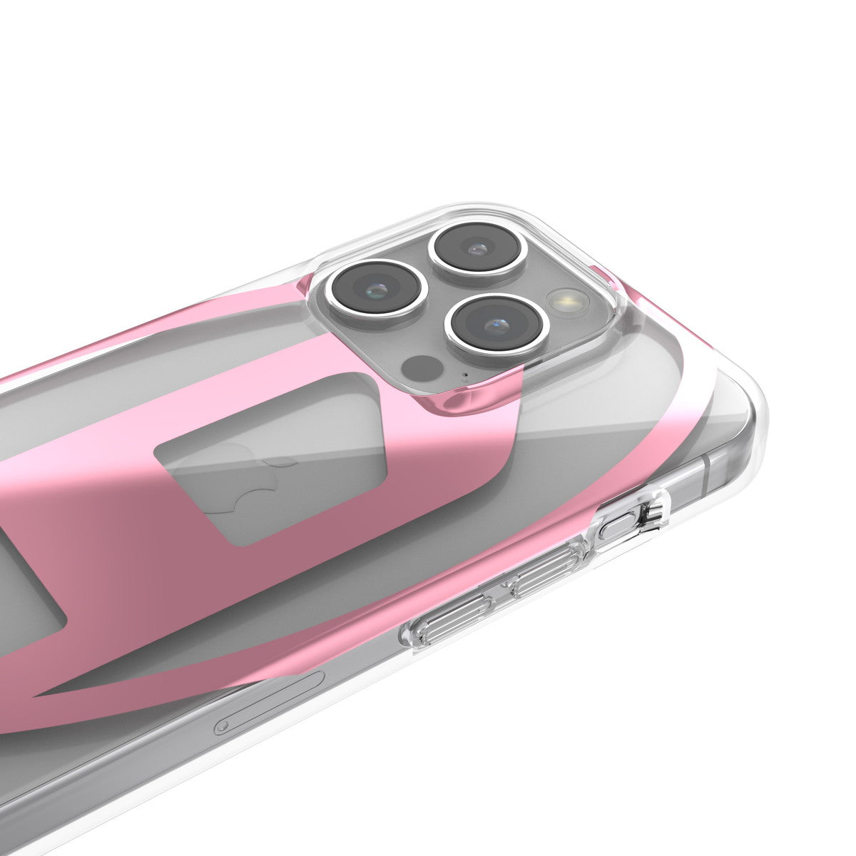iPhone15Proケース Oval D Clear ピンクメタリック