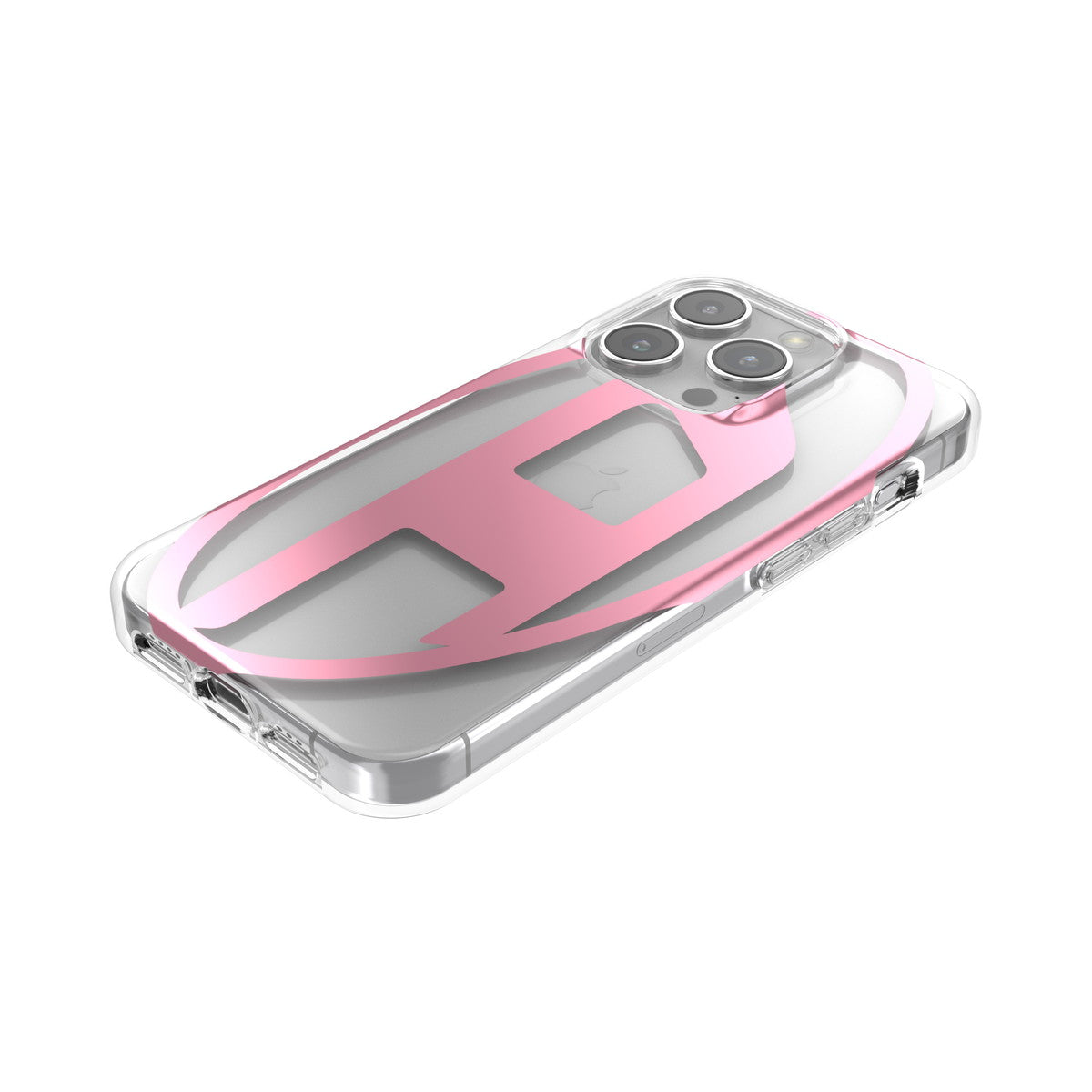 iPhone15Proケース Oval D Clear ピンクメタリック