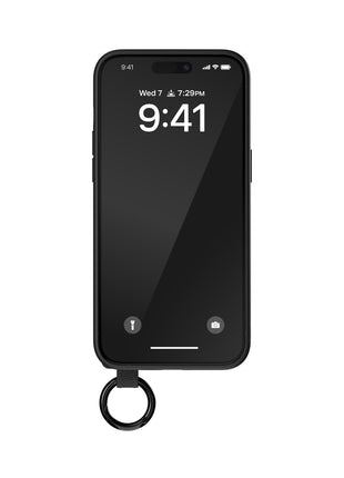 iPhone15ProMaxケース ハンドストラップ ブラック