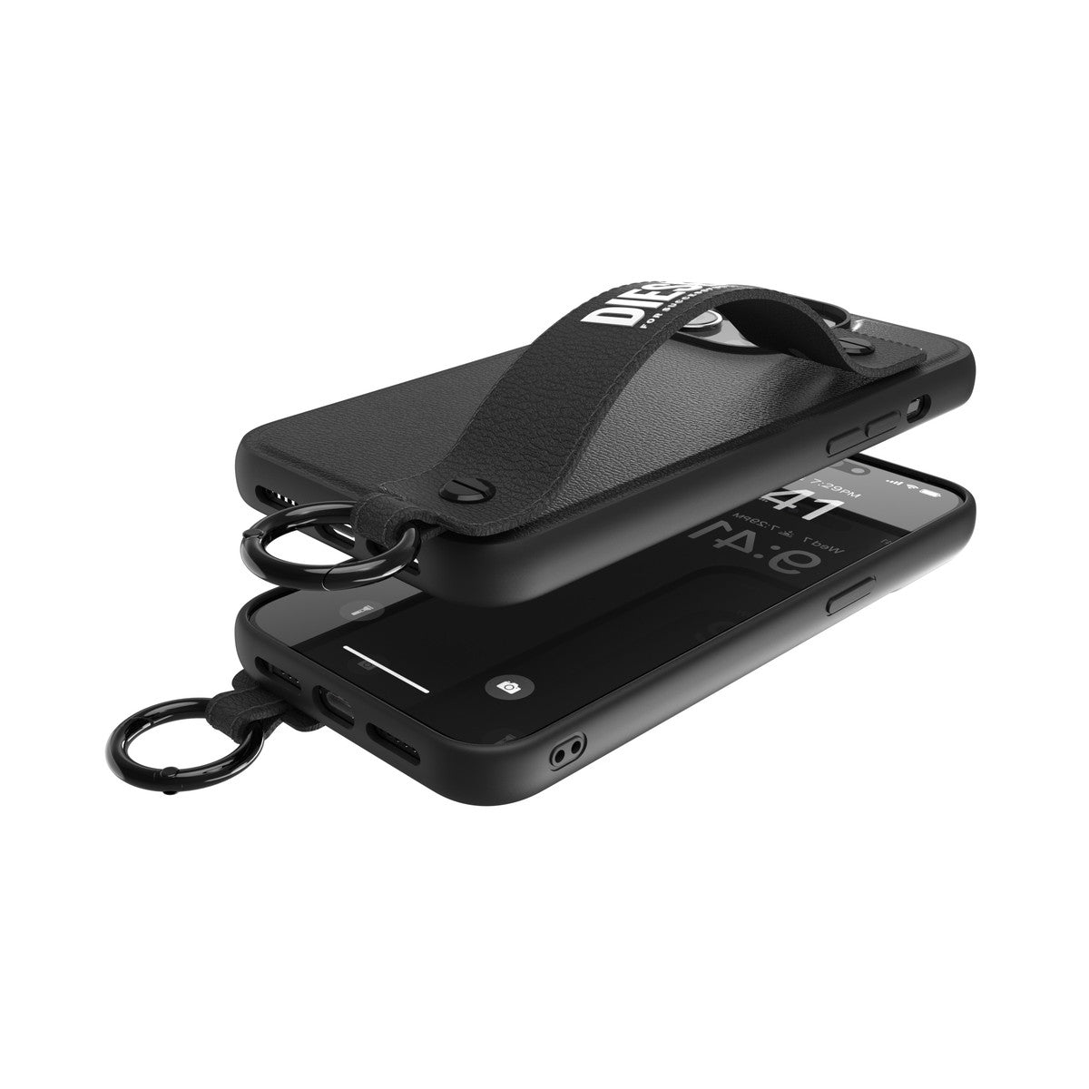 iPhone15ProMaxケース ハンドストラップ ブラック
