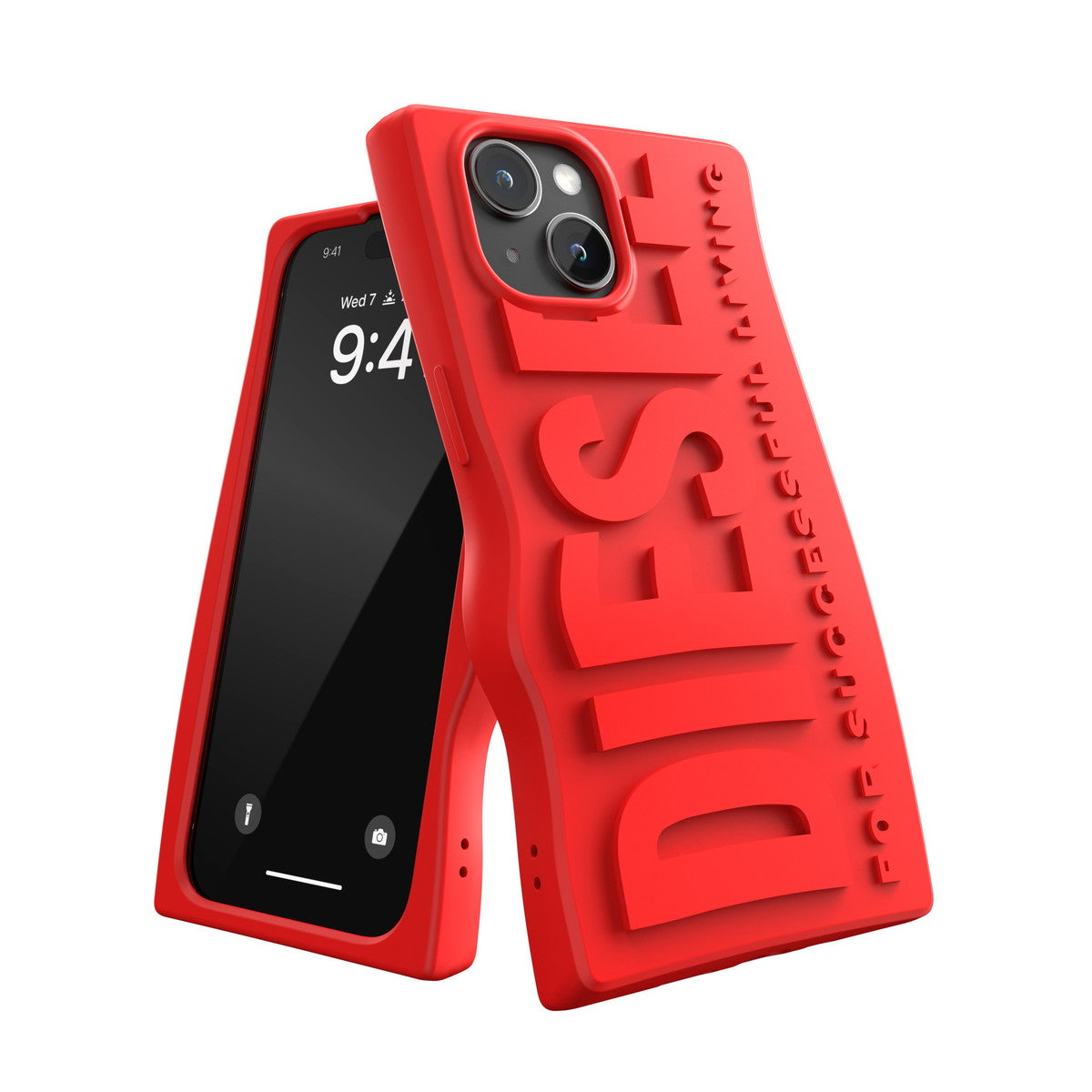 iPhone15ケース D By Silicone レッド