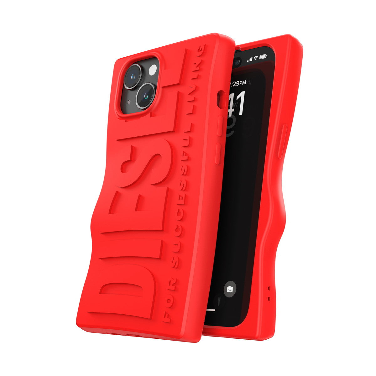 iPhone15ケース D By Silicone レッド