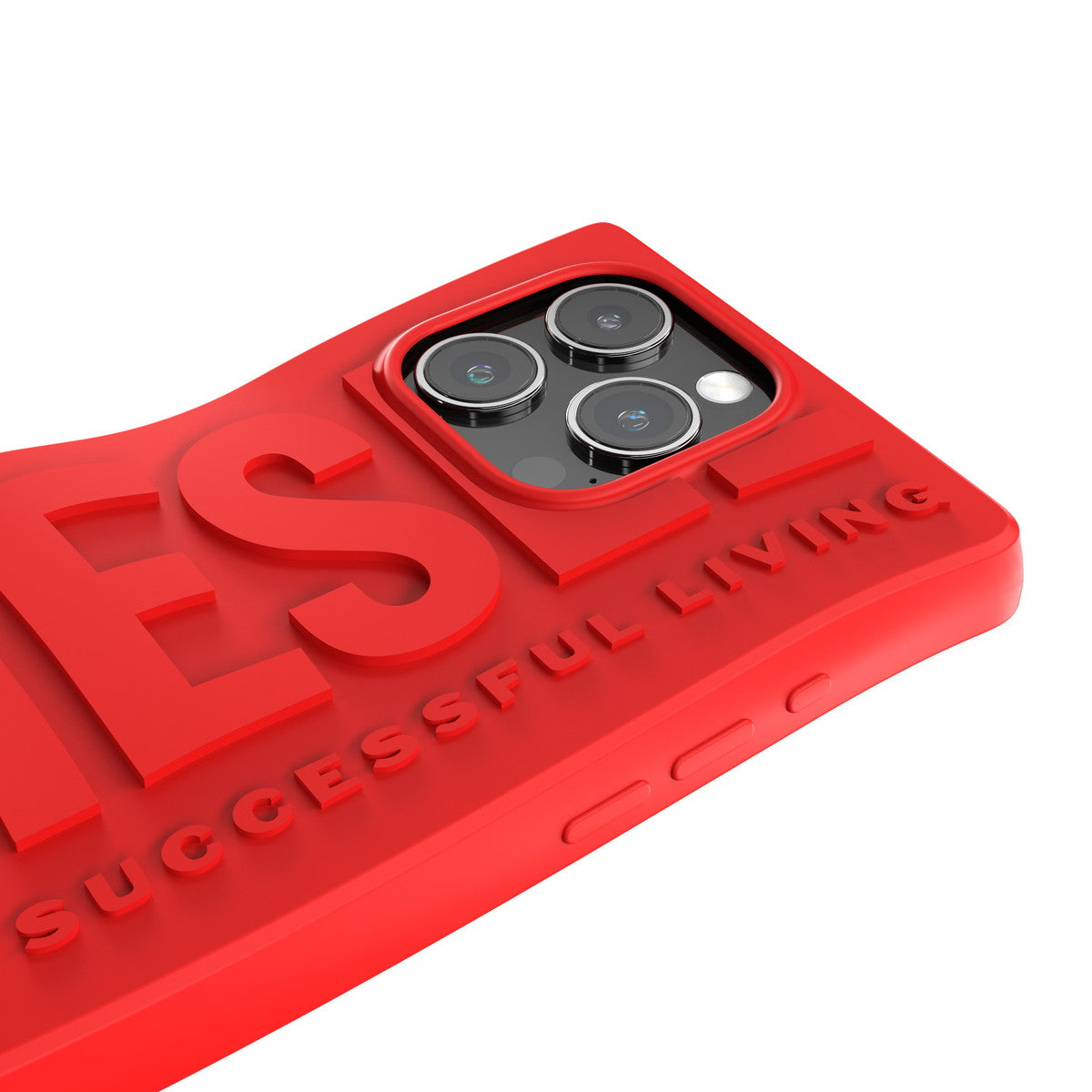 iPhone15Proケース D By Silicone レッド