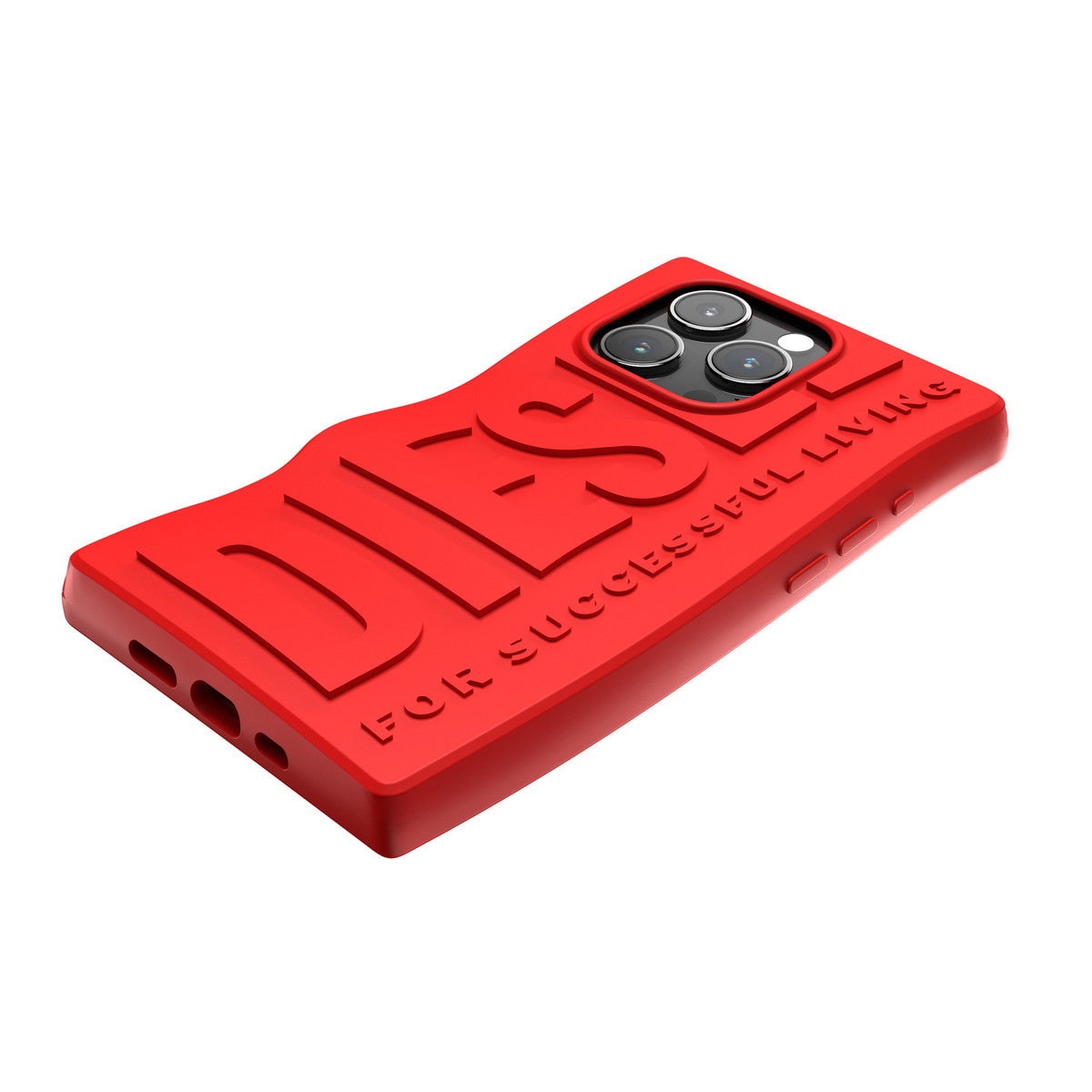iPhone15Proケース D By Silicone レッド