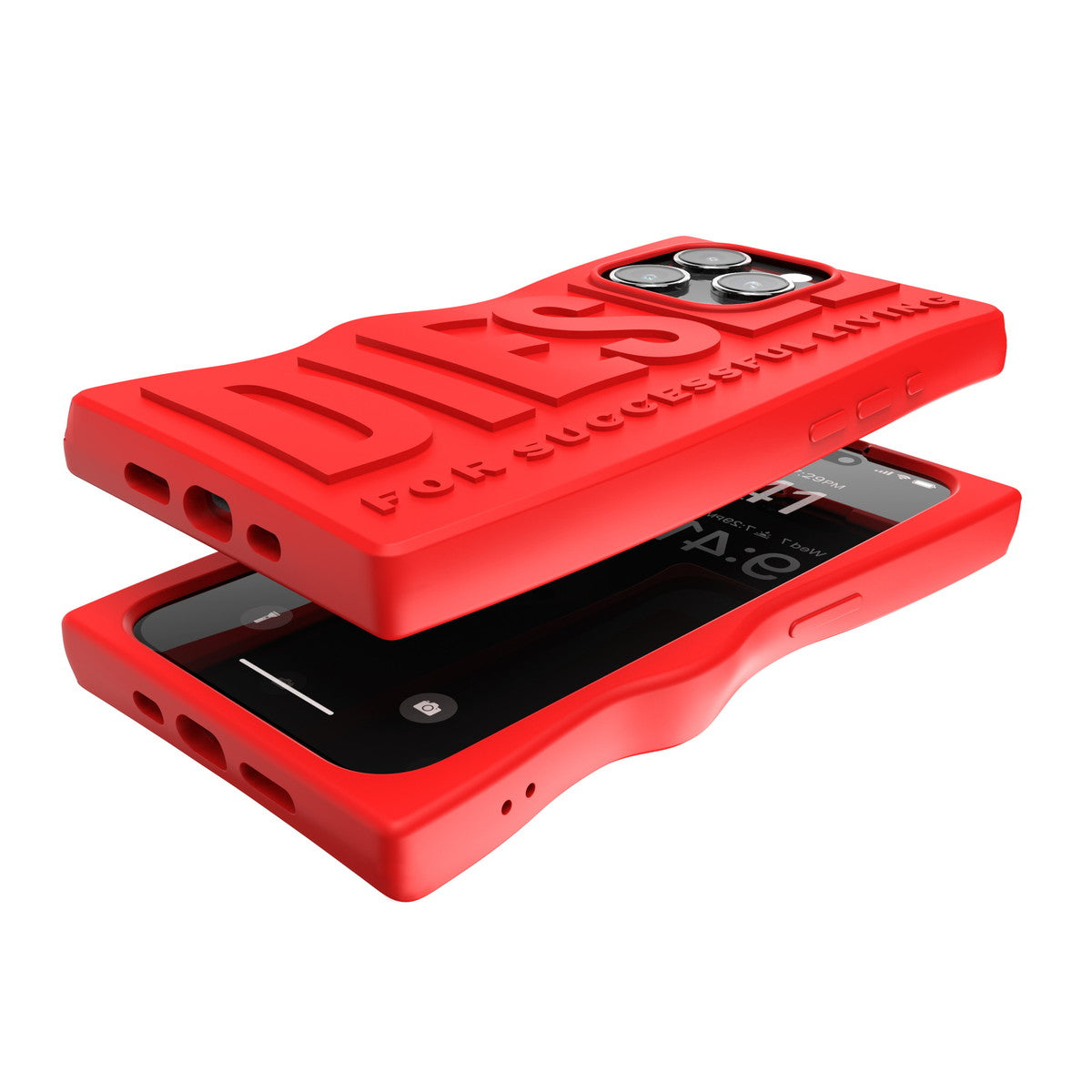 iPhone15Proケース D By Silicone レッド