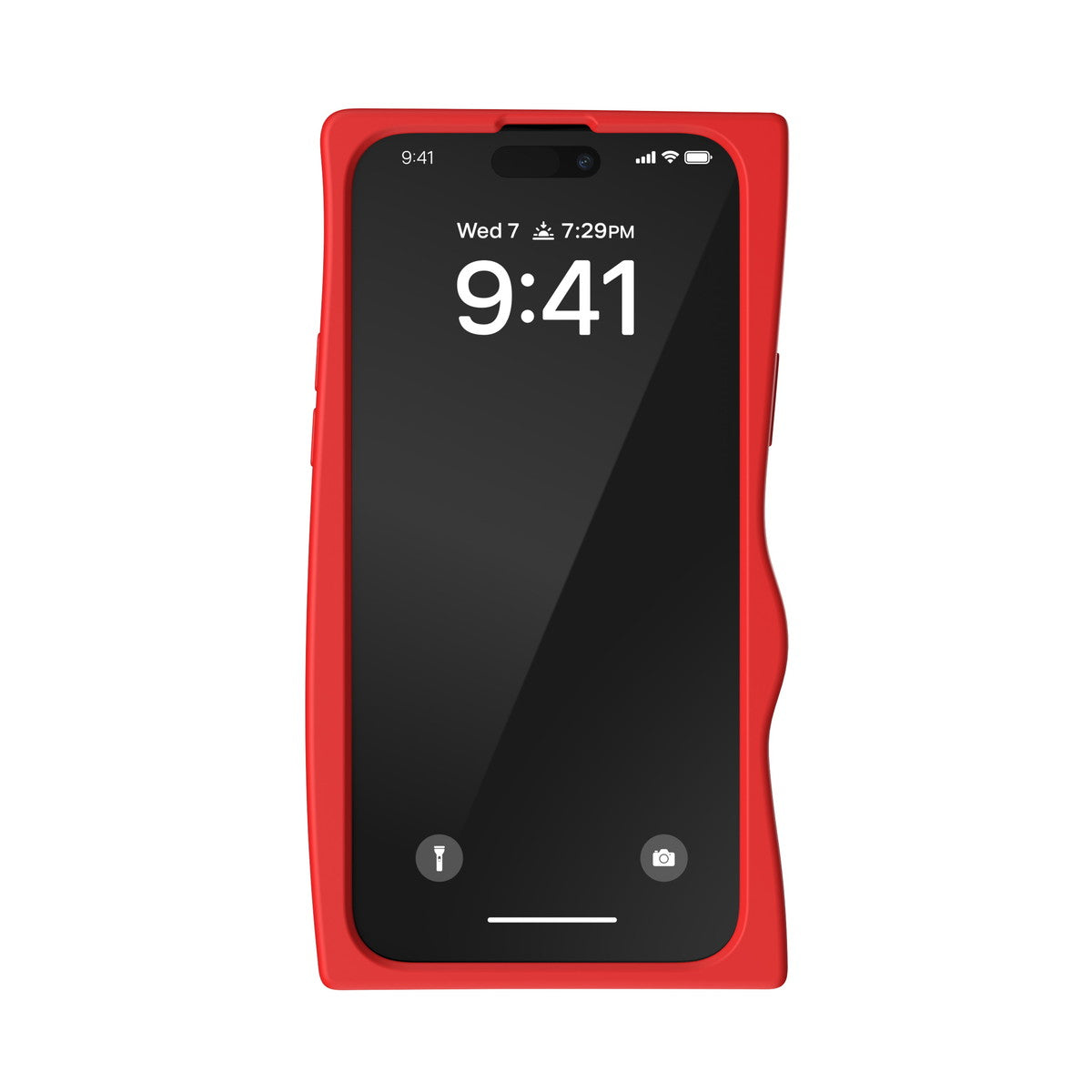 iPhone15Plusケース D By Silicone レッド