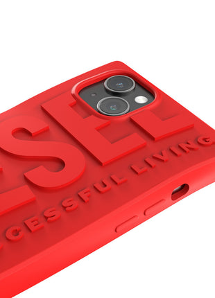iPhone15Plusケース D By DIESEL Silicone レッド