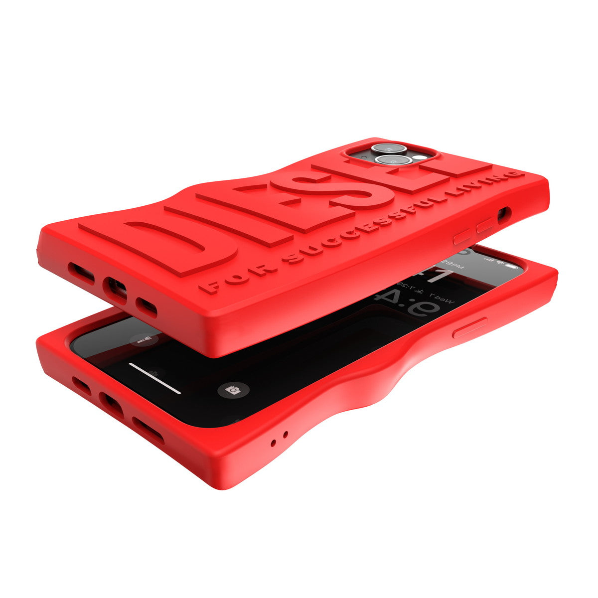 iPhone15Plusケース D By Silicone レッド