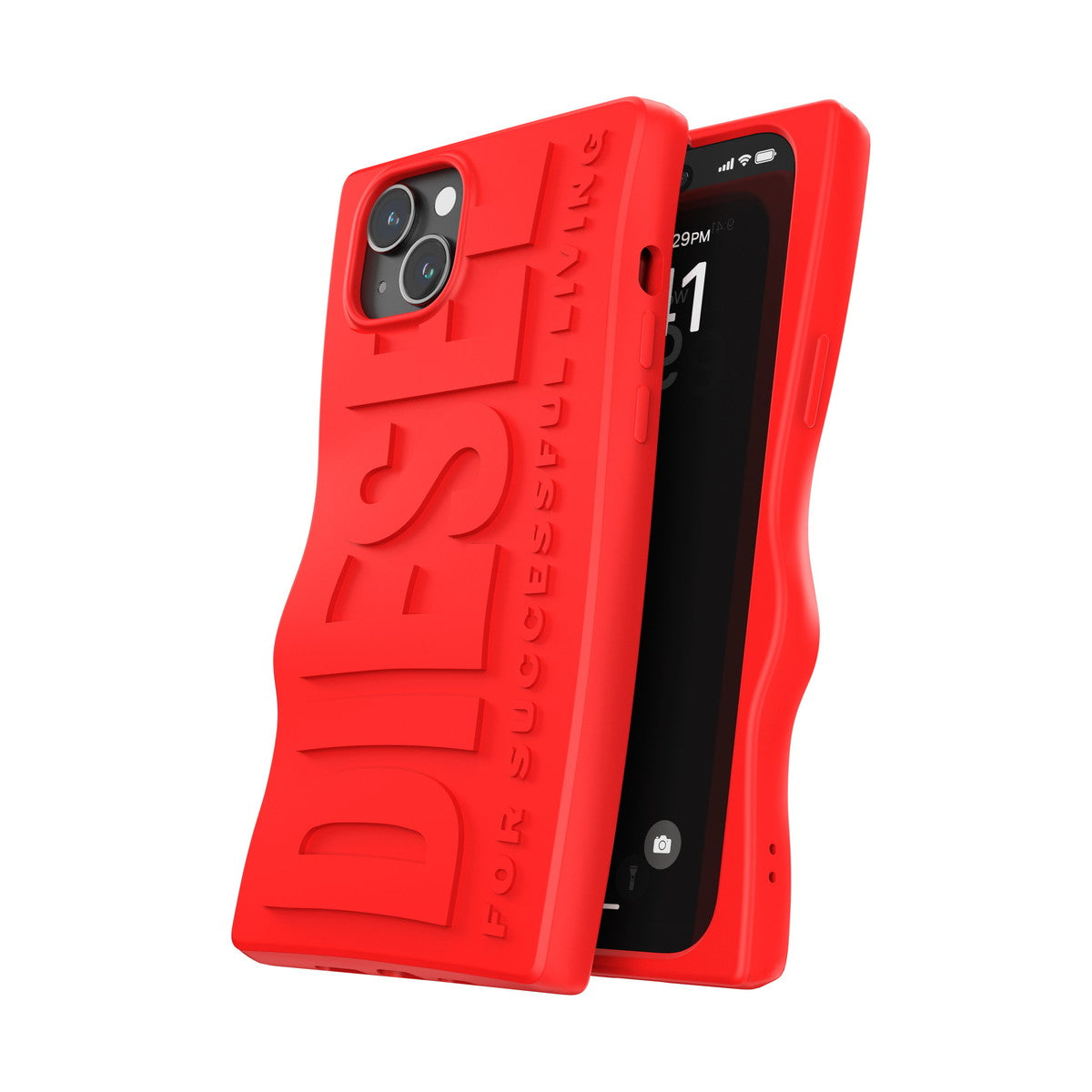 iPhone15Plusケース D By Silicone レッド