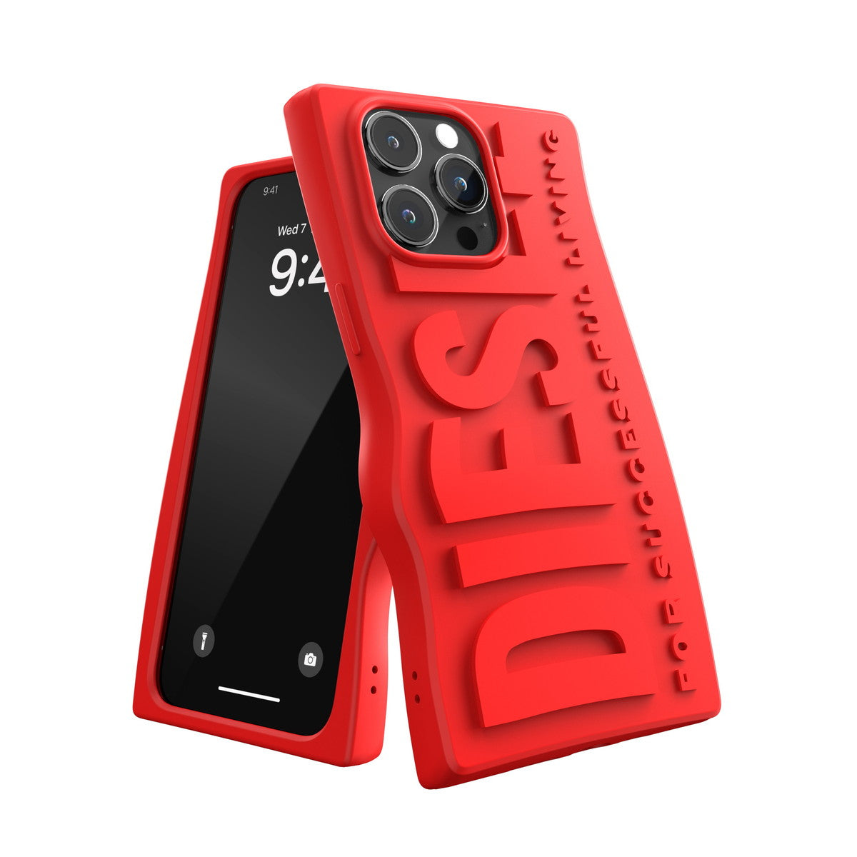 iPhone15ProMaxケース D By Silicone レッド