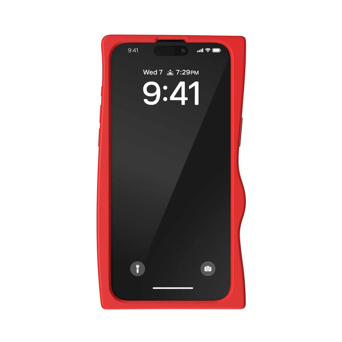 iPhone15ProMaxケース D By Silicone レッド