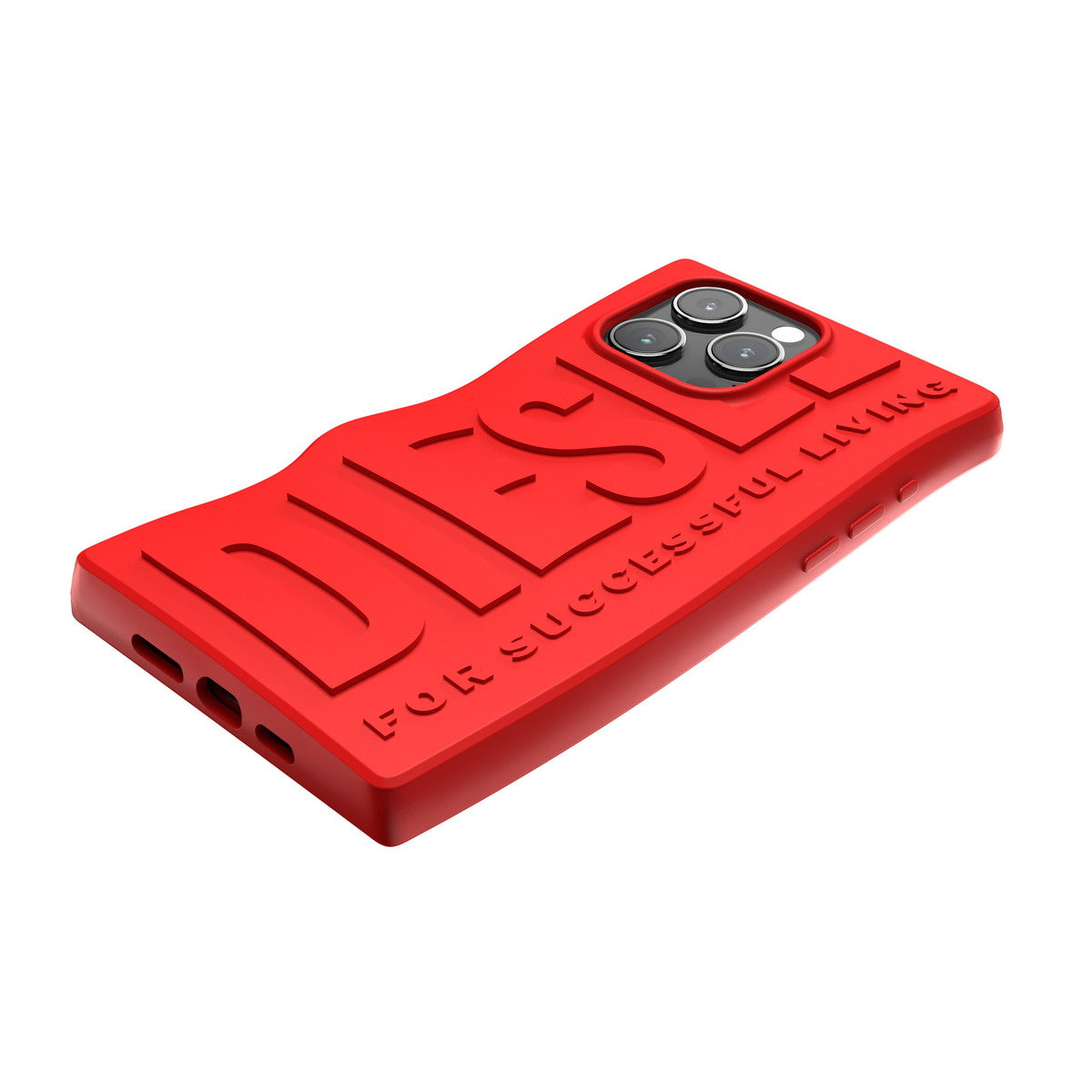 iPhone15ProMaxケース D By Silicone レッド