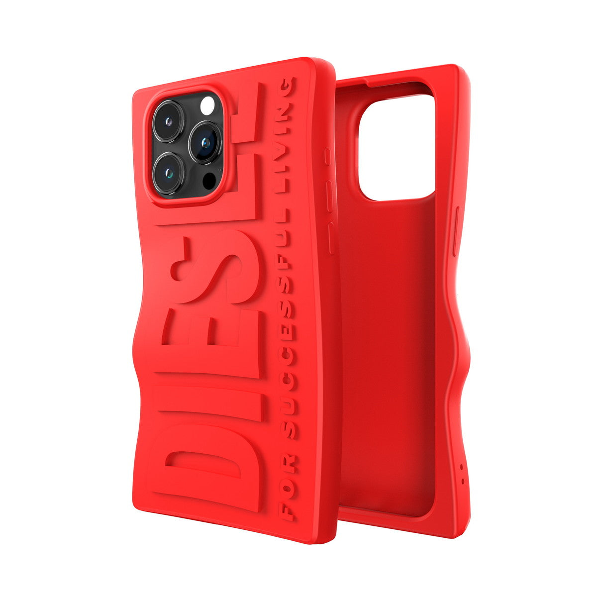 iPhone15ProMaxケース D By Silicone レッド