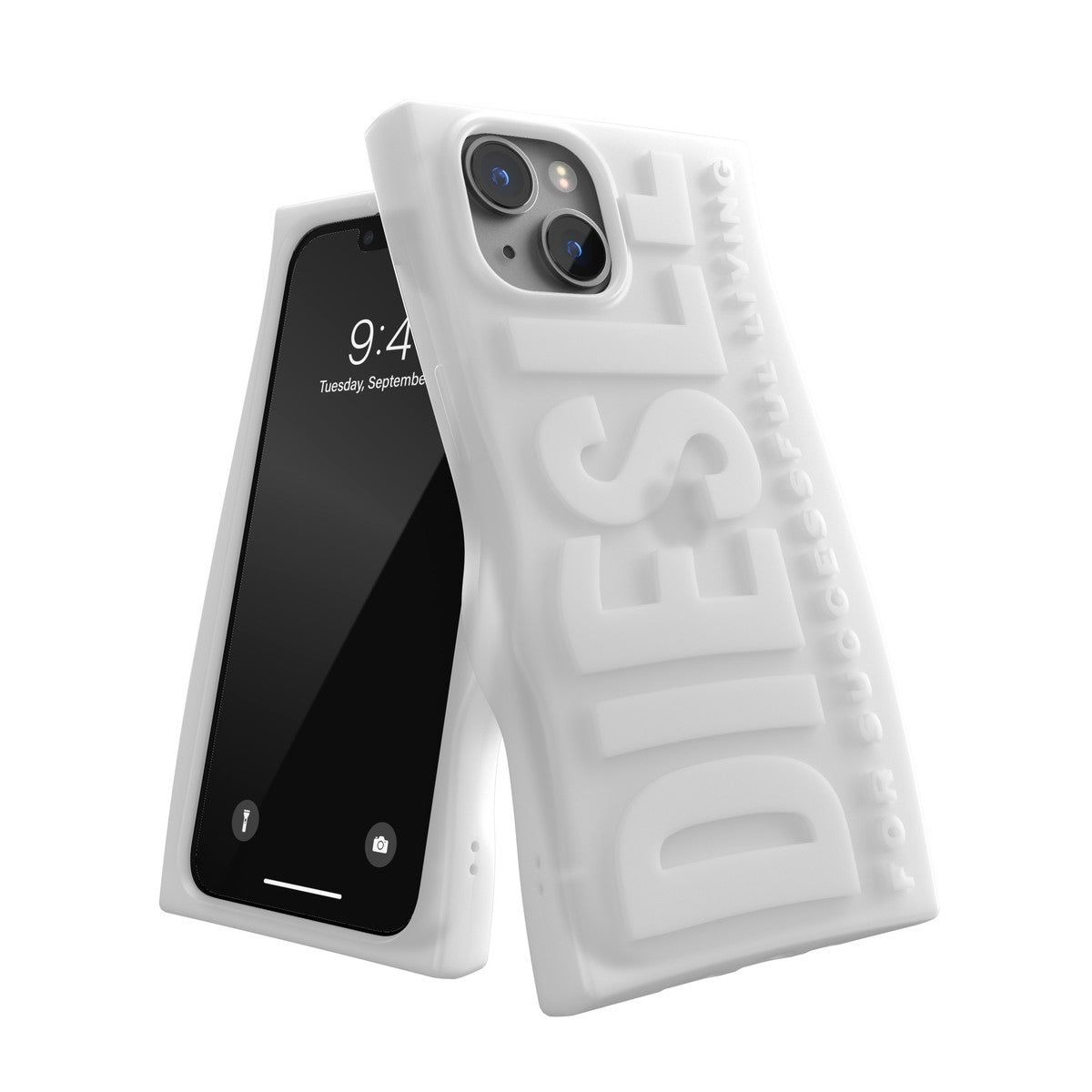 iPhone14/13ケース D By Silicone ミルキーホワイト