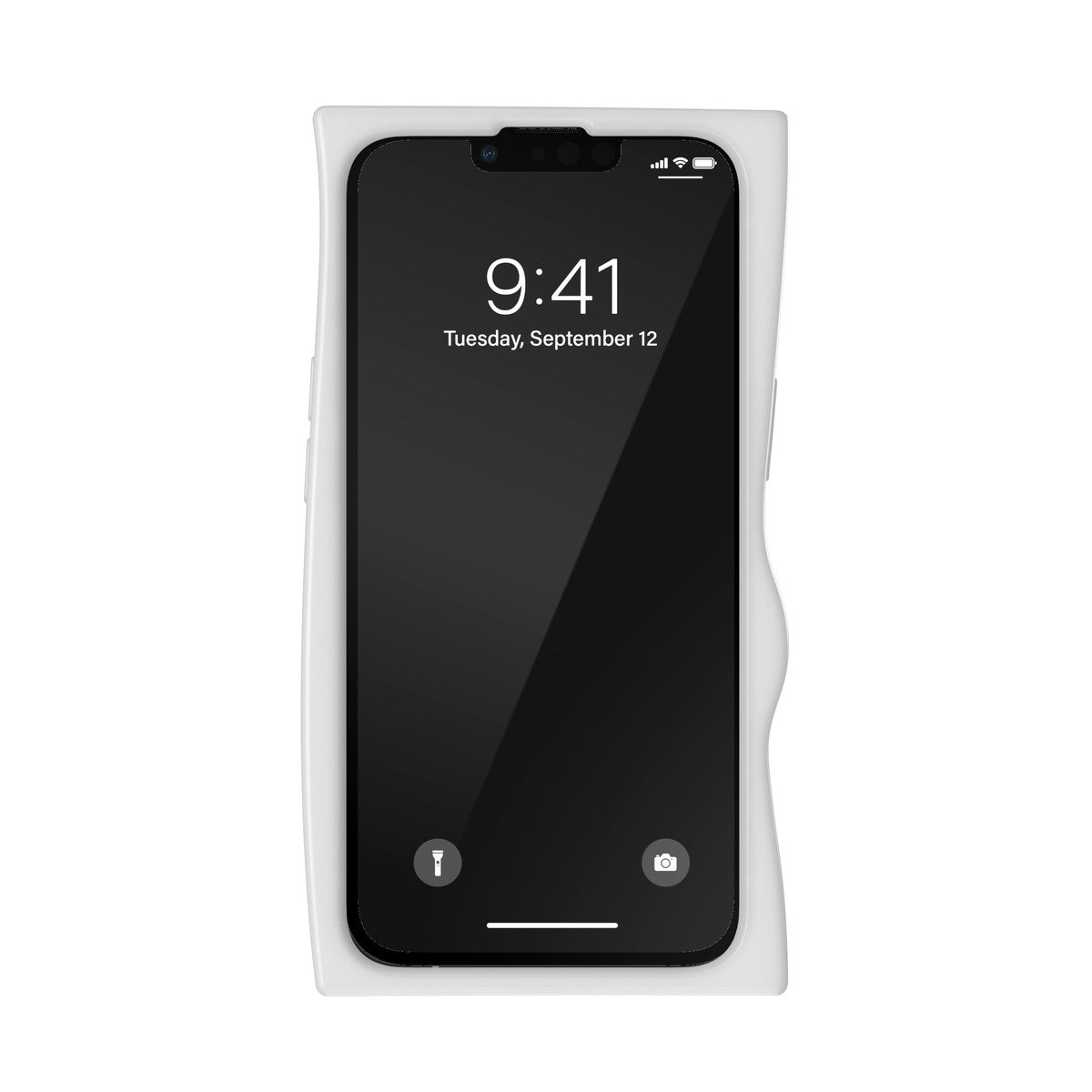 iPhone14/13ケース D By Silicone ミルキーホワイト