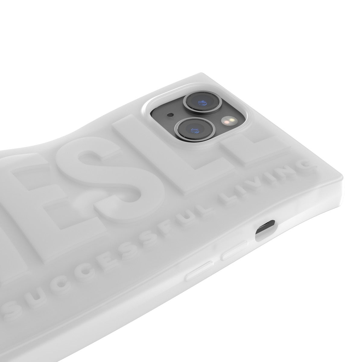 iPhone14/13ケース D By Silicone ミルキーホワイト