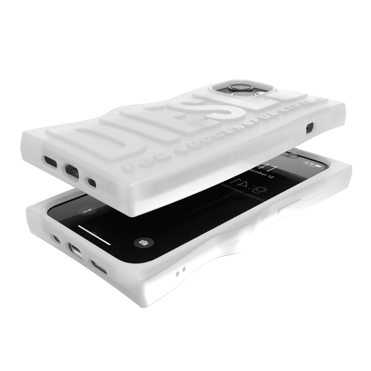iPhone14/13ケース D By Silicone ミルキーホワイト