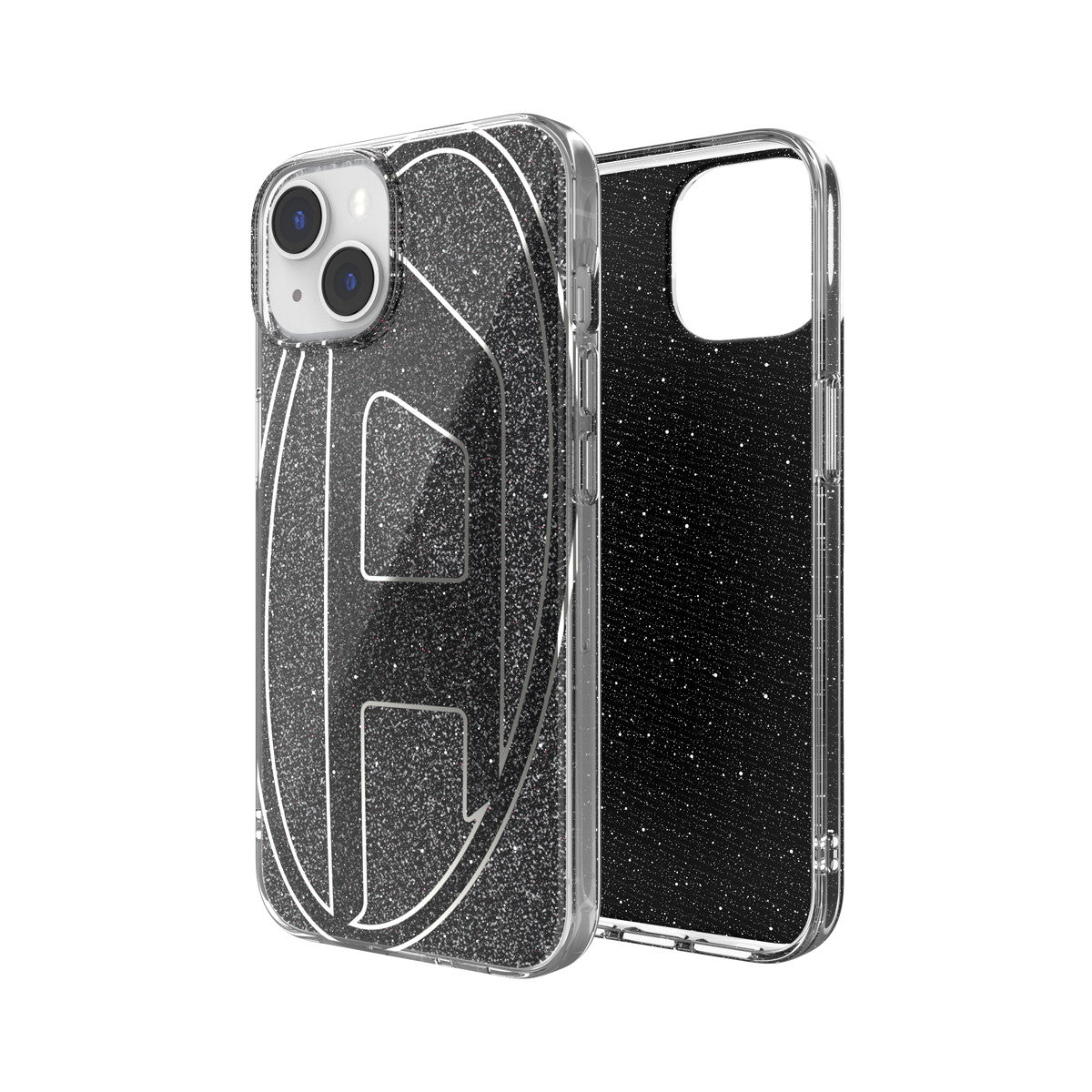 iPhone14/13ケース Oval D Glitter ブラック