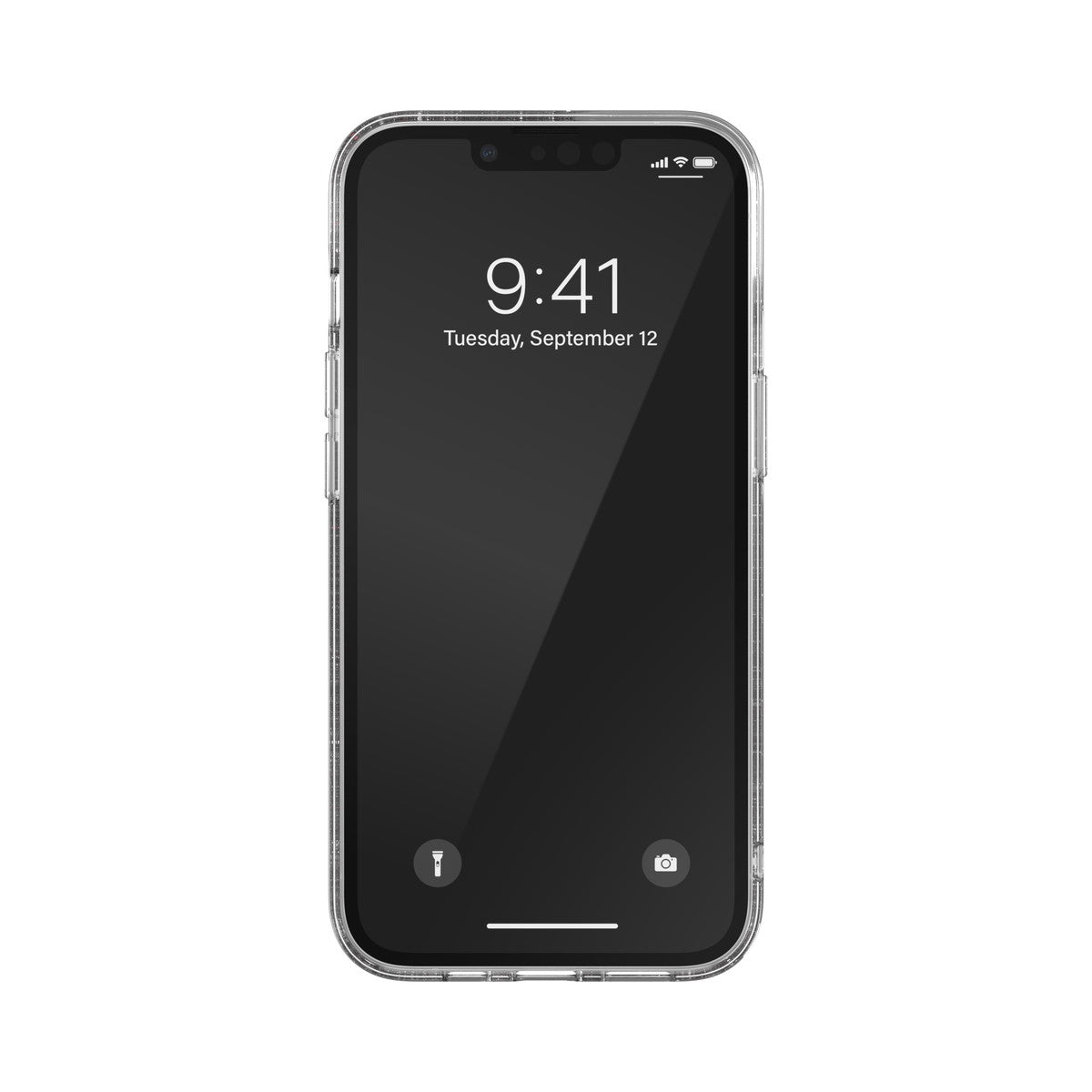 iPhone14/13ケース Oval D Glitter ブラック