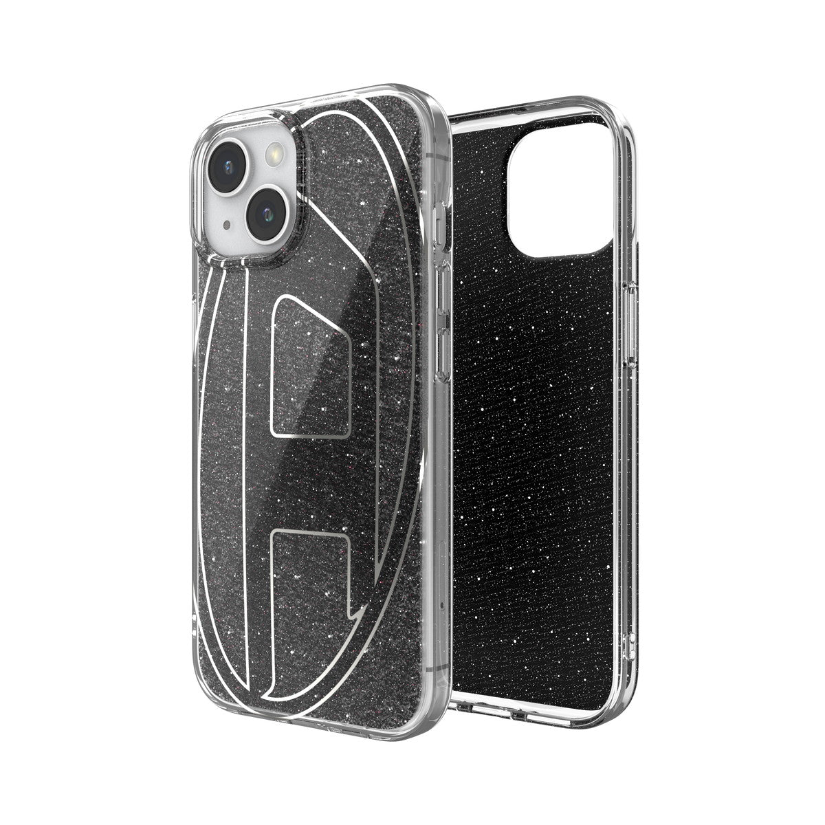 iPhone15ケース Oval D Glitter ブラック
