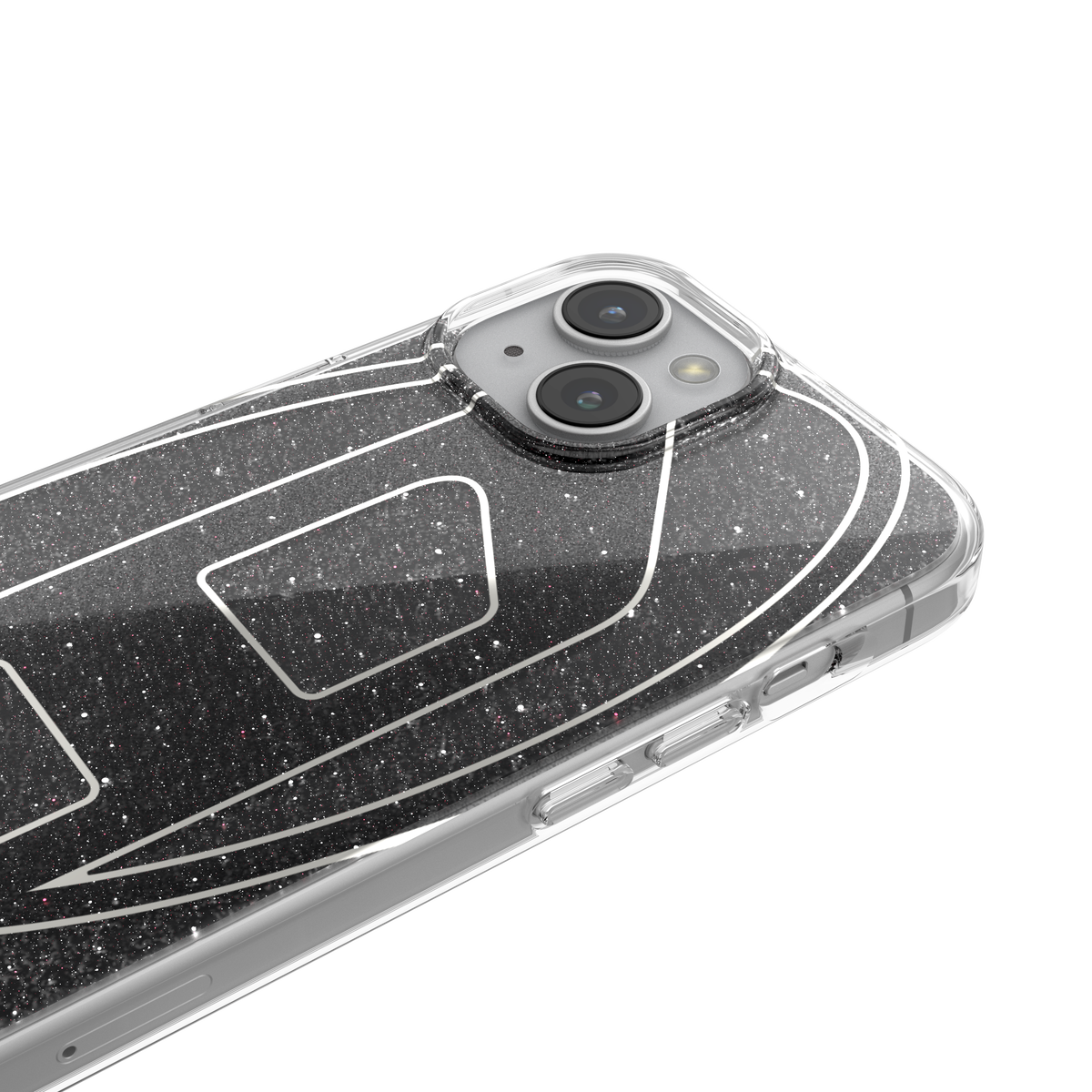 iPhone15ケース Oval D Glitter ブラック